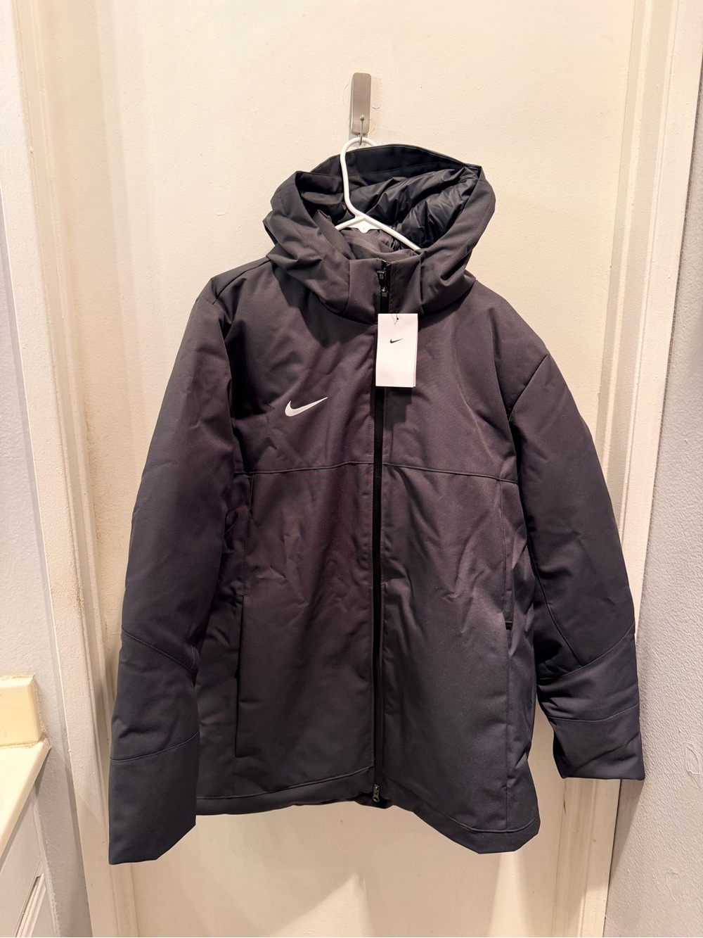 Nike Kids Black Hooded Puffer Jacket